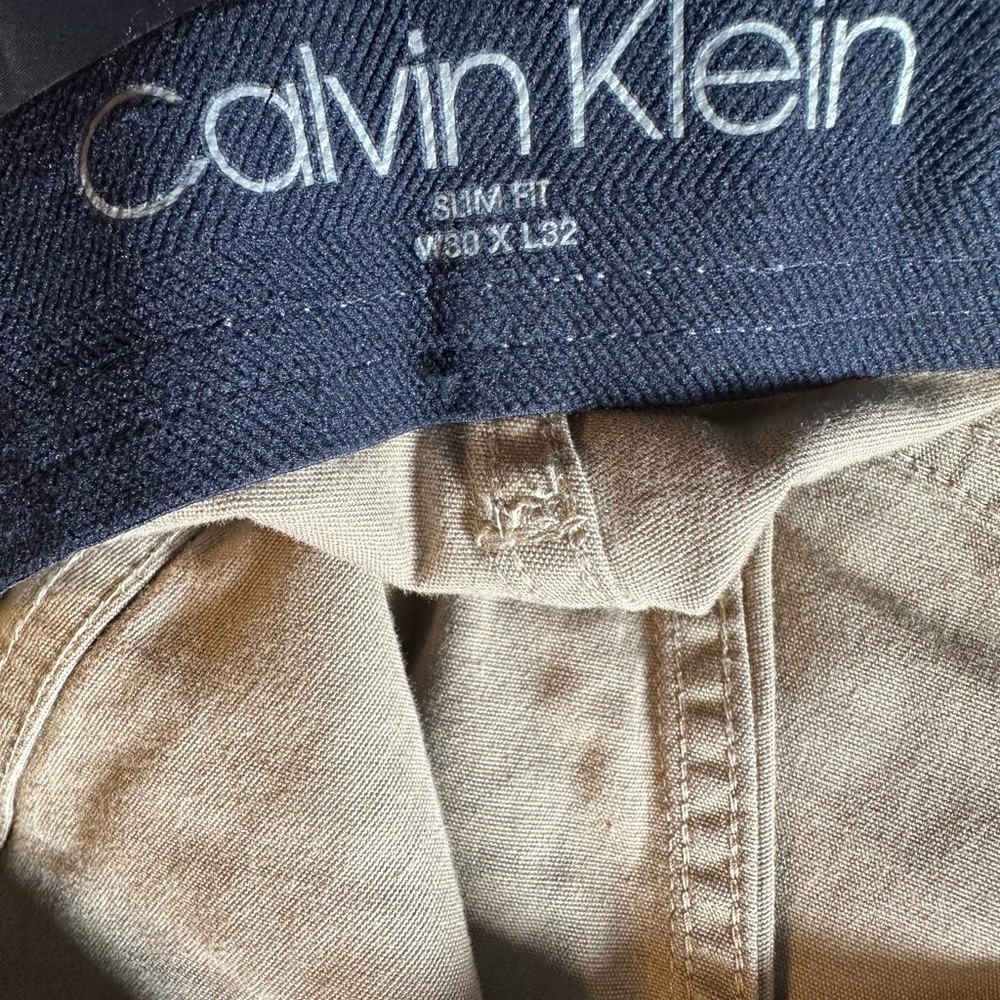 Calvin Klein Slim Fit Beige Trousers